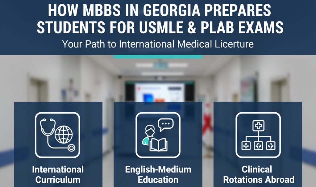 How MBBS in Georgia prepares students for USMLE & PLAB Exams